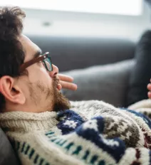 Man looking at phone