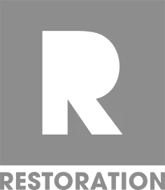 Restoration black and white logo